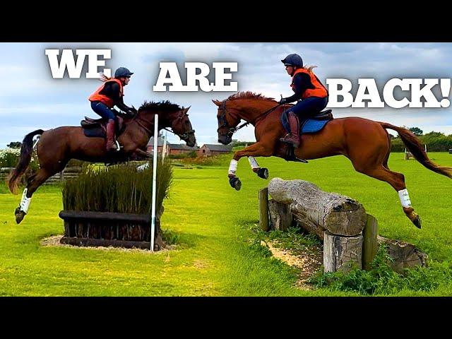 FIRST TIME JUMPING SINCE MY ACCIDENT - XC Schooling Maggie & Donut - Eventing Soon - Training Vlog