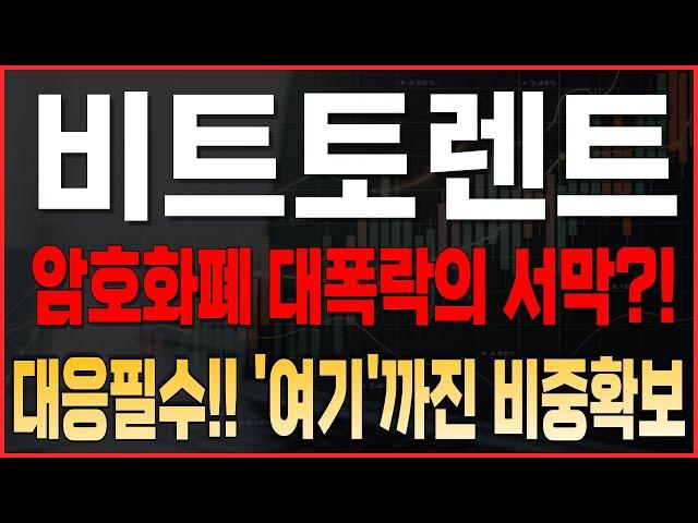 코인 [비트토렌트] 비트토렌트 코인분석! 암호화폐 대폭락의 서막?! 대응필수! '여기'까진 비중확보