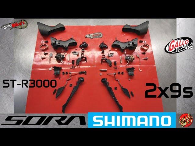 SHIMANO SORA ST-R300 2x9s Servicio Duales de Ruta Mantenimiento Palancas de Cambio Service Shifters