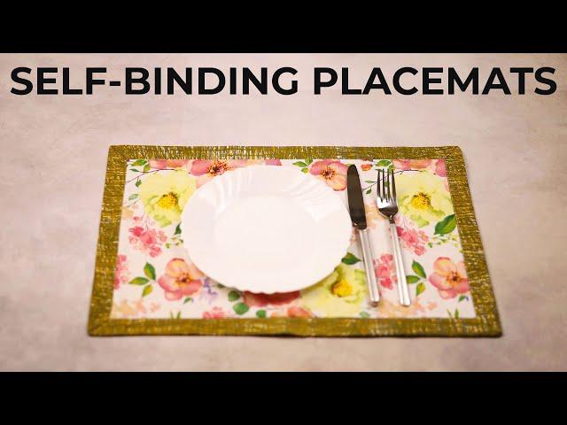 How to Sew Self Binding Placemats [the Easiest Way]