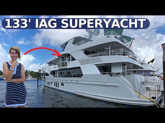 $13,500,000 2016 133' IAG "SERENITY" SuperYacht Walkthrough & Specs / Luxury Charter Yacht Tour