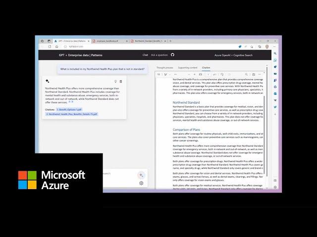 Demo - Azure Cognitive Search + Azure OpenAI service