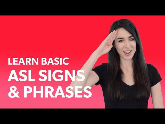 25 Basic ASL Signs For Beginners | Learn ASL American Sign Language