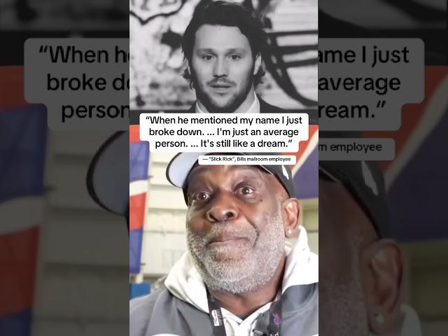 Bills employee 'Slick Rick's' reaction to Josh Allen's NFL MVP speech ️ (via @Matt_Bove, @WKBW/IG)