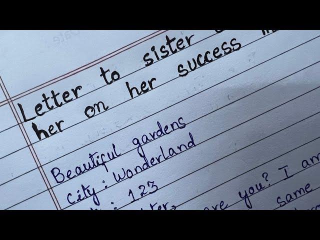 How to write a letter | Write a letter to sister congratulating her on her success in exams | Easy