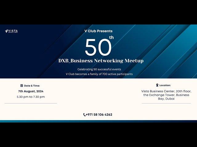 V CLUB 50th EVENT LIVE STREAM | VISTA CORPORATE GROUP | V CLUB | DUBAI