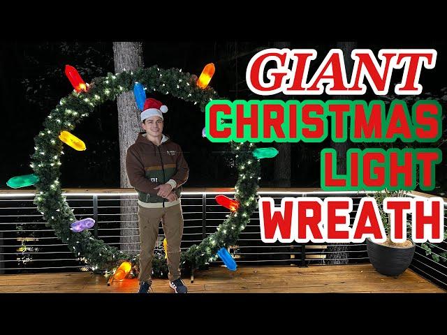 DIY Giant Christmas Light Wreath | 8-Foot Holiday Tutorial!