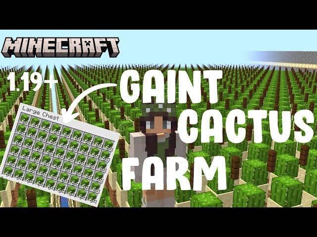 HOW I BUILD GIANT CACTUS FARMS OVER MULTPLE CHUNKS - MINECRAFT 1.19.3+ (10X10+)