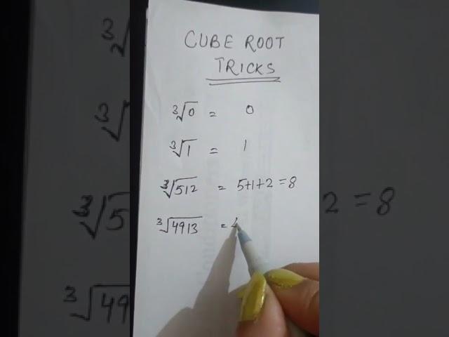 cube root trick@cubes#maths#fastlearning#mathshub