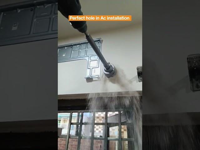  Perfect hole in Air conditioner installation  #trending #ytshorts #viral #shorts