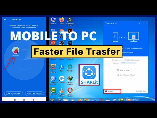 How to Use Shareit on Laptop - Shareit Mobile to PC Connect to Transfer Files Easily 2024