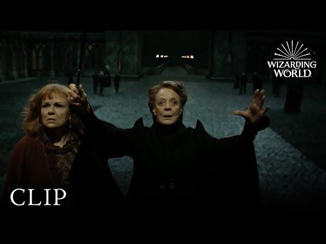 Professor McGonagall Protects Hogwarts | Harry Potter and the Deathly Hallows Pt. 2