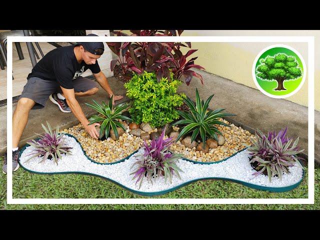  DIY - DECORAÇÃO DE JARDIM 12 / JARDIM COM PEDRAS / SOL PLENO