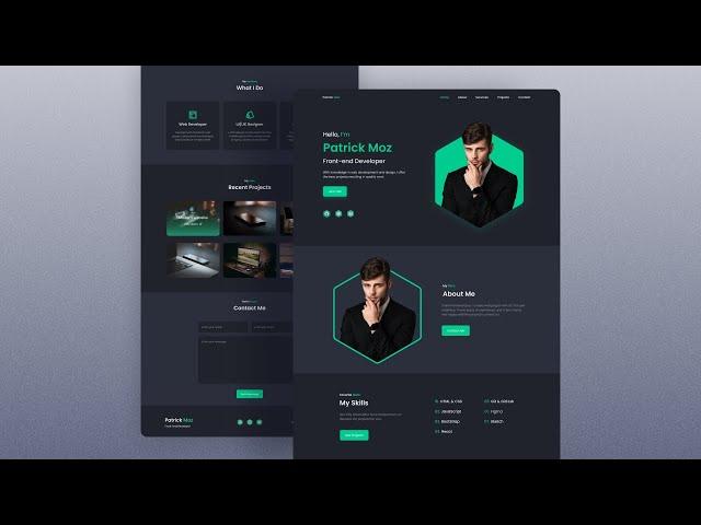 Responsive Personal Portfolio Website Using HTML CSS & JavaScript