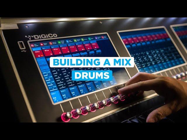 Live Sound - Building a Mix - Drums | Ryan Dowdall | Digico S31 | Waves SG | Worship Broadcast Mix