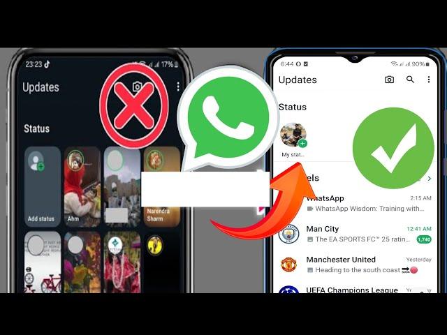 Как изменить новый стиль статуса WhatsApp на вертикальный старый стиль | Обновление статуса WhatsApp