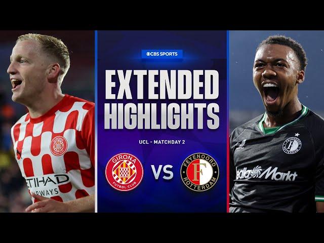 Girona vs. Feyenoord: Extended Highlights | UCL League Phase MD 2 | CBS Sports Golazo