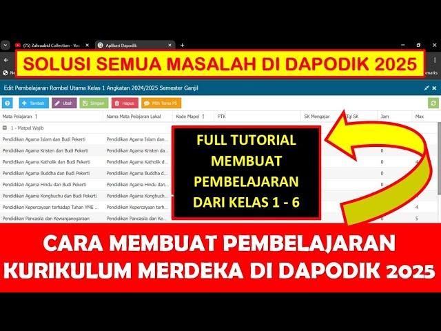 CARA MEMBUAT PEMBELAJARAN KURIKULUM MERDEKA DI DAPODIK 2025