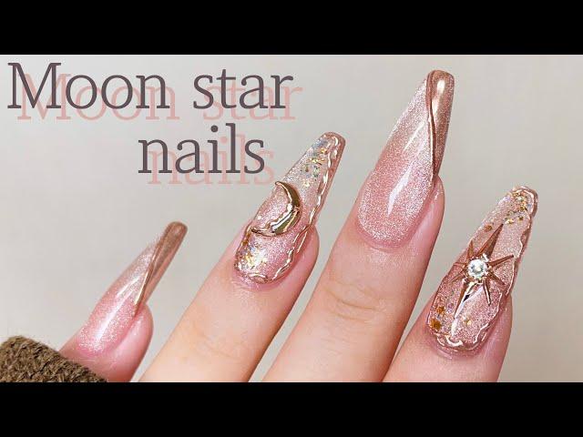 Pretty Moon Star Nails Aliexpress Unboxing Gel Extensions / Nail Art / asmr