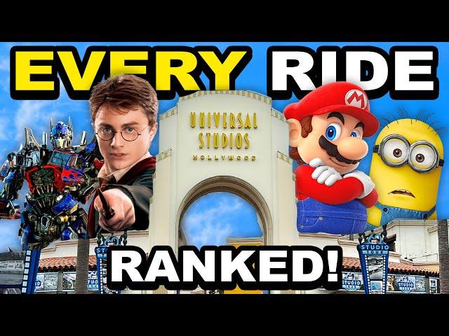 Every Ride at Universal Studios Hollywood RANKED!