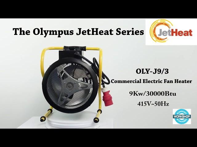 Olympus OLY-J9/3 Commercial / Industrial Electric Fan Heater (9Kw/30000Btu) Demo Video