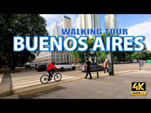 Buenos Aires Argentina most beautiful capital city of south America walking tour 4K virtual walk