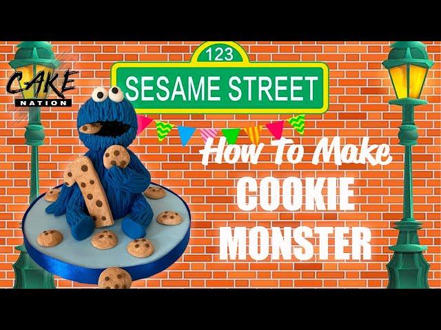 CAKE NATION | How To Make A Fondant Cookie Monster Cake Topper From Sesame Street Tutorial