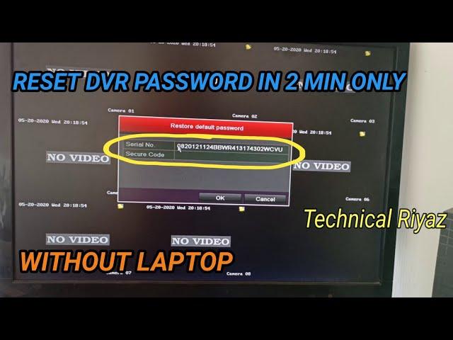 without laptop dvr password reset kaise kare | hikvision dvr password reset | technical riyaz