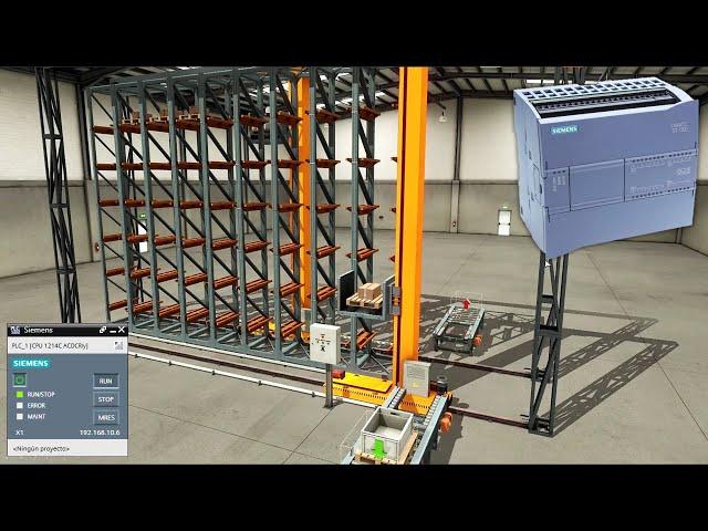 Automatizar almacén - Factory IO con PLC SIM (Automated Warehouse)
