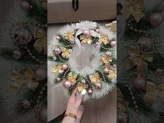 Как сделать новогодний венок за час #декор #новый год #Рождество #хэндмэйд #ДианаАндреевна