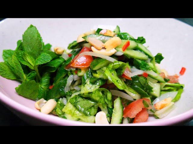 Healthy THAI CUCUMBER SALAD (YUM TANG GWA) with Asian Flavors in my way سلطة الخيارالتايلاندية