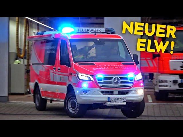 [ NEUER ELW RÜCKT AUS! ] - Einsatzfahrten der Feuerwehr BERGISCH GLADBACH zum Brandeinsatz