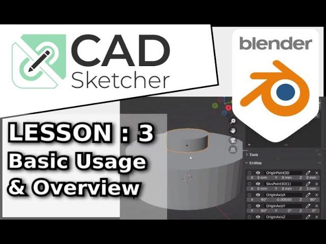 Learn CAD Sketcher | 3 | Overview compared to FreeCAD  |  Blender Beginners Tutorial for 3D Printing