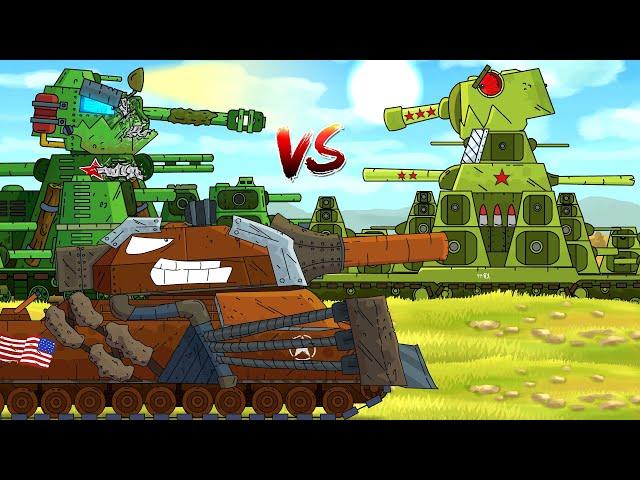 REPAIR AND REBIRTH OF THE AMERICAN MONSTER RATTE. KV-44 VS KV-45 - Cartoons about tanks