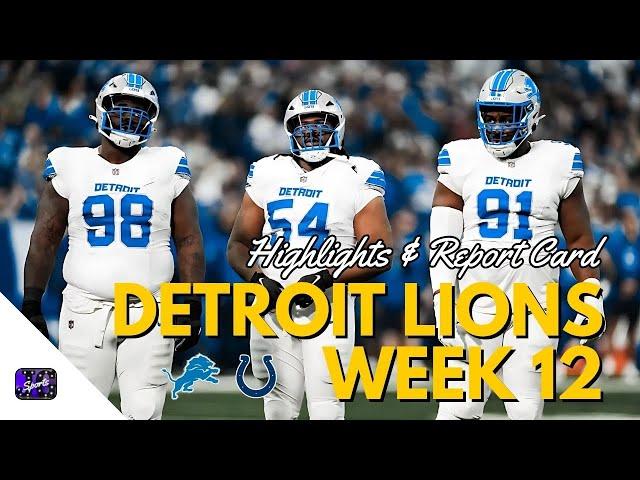 Detroit Lions Highlights Reaction & Grades vs Indianapolis Colts | NFL Week 12 | Johnny Gaz Sports