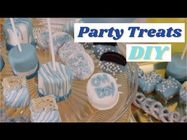 BABY SHOWER DESSERT TABLE TREATS | DIY EASY CANDY BAR IDEAS FOR PARTY (baby boy)