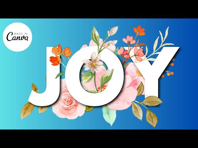 How to Create a Floral Typography Text Effect in canva