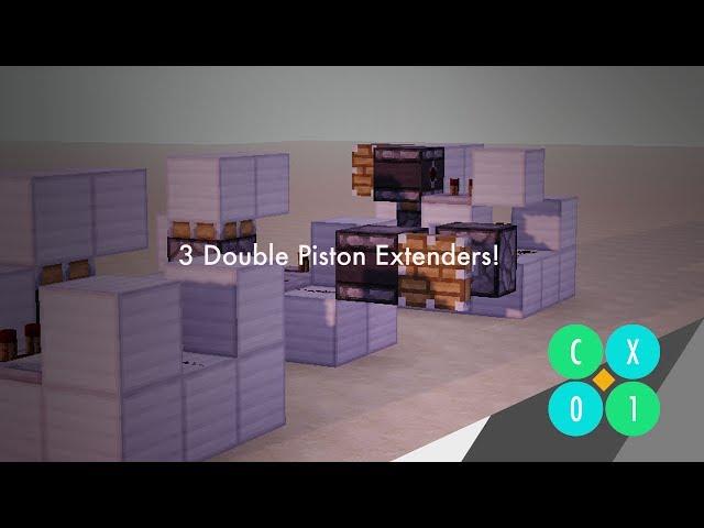 3 DOUBLE PISTON EXTENDER DESIGNS!! | Redstone tutorial