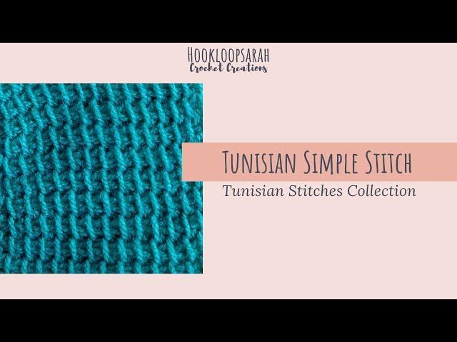 Tunisian Simple Stitch - TUNISIAN STITCHES COLLECTION