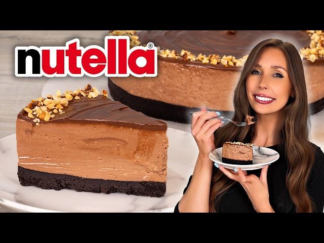 How To Make The Best No-Bake Nutella Cheesecake (Easy)