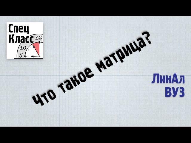 1. Что такое матрицы? - bezbotvy