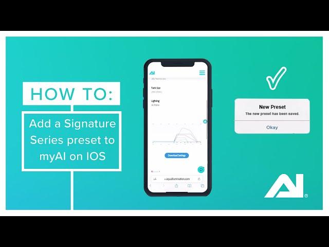 myAI App: How to add an AI Signature Series to an IOS device