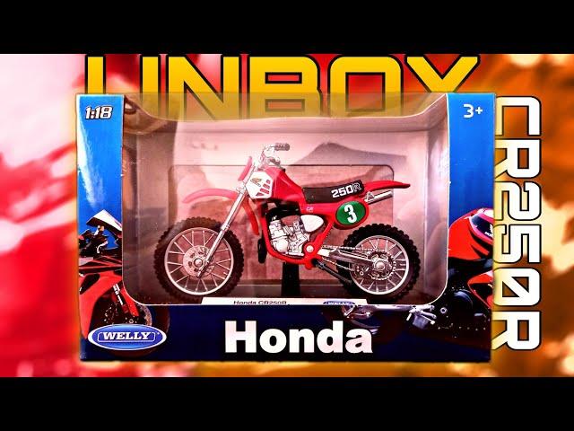 آنباکسینگ ماکت موتور هونداcr250rویلی۱/۱۸|Unboxing Welly Honda CR250R 1:18