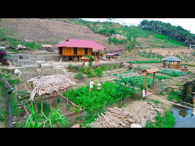 Sang Vy Build a beautiful vegetable garden, cook and build with natural stone - Sang Vy Family Farm