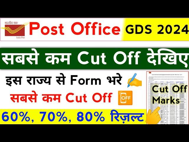 India Post Office GDS Cut Off 2024 | GDS Cut Off % Marks 2024 | GDS Low Cut Off Circle 2024 |