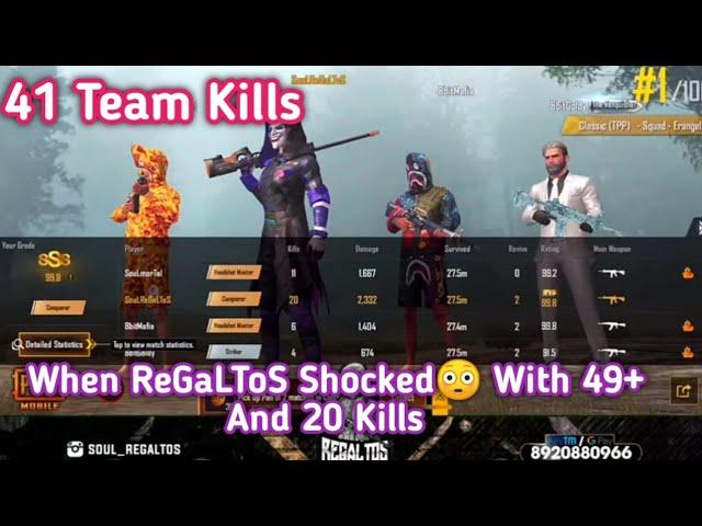 ReGaLToS OP 20 Kills 49+ Ft. MortaL Mafia And Goldy Bhai | 41 Kills Domination