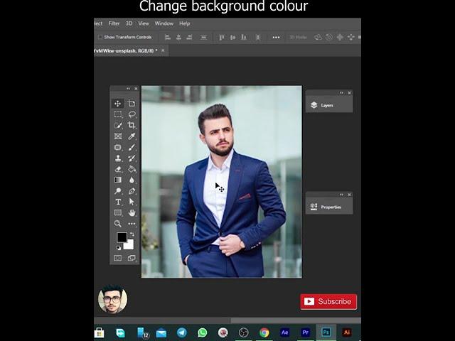 how to change background color in photoshop | how to change background in photoshop  #shorts