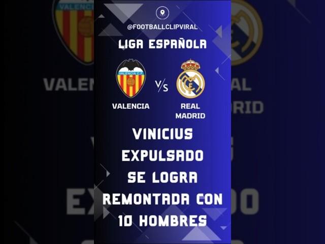 #destacado   Valencia  Vs Real Madrid por la Liga española #realmadrid #ligaespañola  #laliga