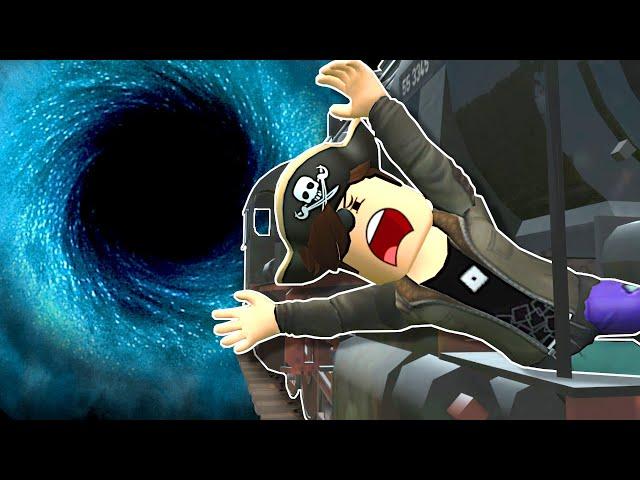 RIDING A TRAIN THROUGH A BLACK HOLE! (Roblox Survival)