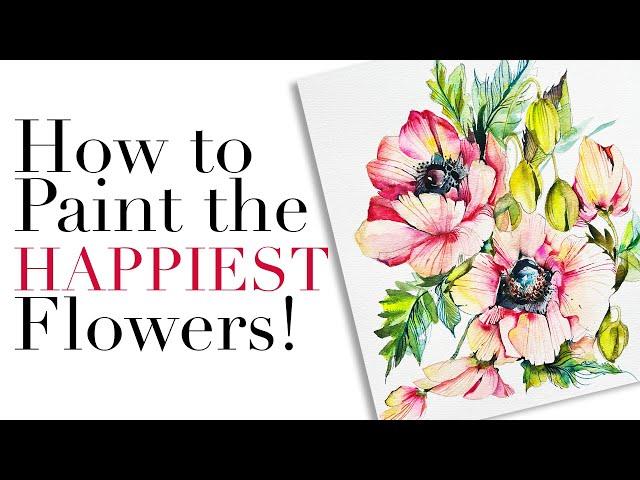 4 Steps to a Realistic-Ish Watercolor Poppy